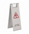 vidaXL Folding Wet Floor Sign Stainless Steel