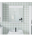 vidaXL Bathroom Mirror with Shelf BERG White 60x12x70 cm Solid Wood