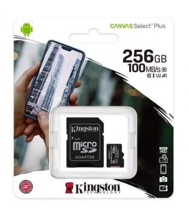 Kingston Canvas Select Plus MicroSD (SD Adapter Included)- 256GB
