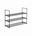 3 Tiers Shoe Rack Shoe Tower Shelf Storage Organizer For Bedroom, Entryway, Hallway, and Closet Black Color