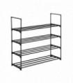 4 Tiers Shoe Rack Shoe Tower Shelf Storage Organizer For Bedroom, Entryway, Hallway, and Closet Black Color