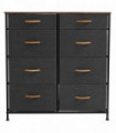 Vertical Furniture Storage Tower - Sturdy Steel Frame, Easy Pull Fabric Bins - Organizer Unit for Bedroom, Hallway, Entryway, Closets - 8 Drawers