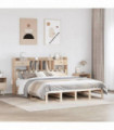 vidaXL Bookcase Bed without Mattress 180x200 cm Super King Solid Wood Pine