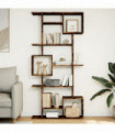 vidaXL Book Cabinet Smoked Oak 92x29x188 cm Engineered Wood