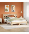 vidaXL Bed Frame without Mattress 180x200 cm Super King Solid Wood Pine