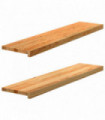 vidaXL Window Sills 2 pcs Light Brown 110x25x2 cm Solid Wood Oak
