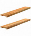 vidaXL Window Sills 2 pcs Light Brown 120x20x2 cm Solid Wood Oak