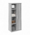 vidaXL Bathroom Cabinet with Roll Holder Grey Sonoma 39x22x90 cm