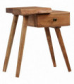 Bedside Table Solid Acacia Wood 45x32x55 cm