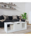 Coffee Table White 102x50x36 cm Engineered Wood