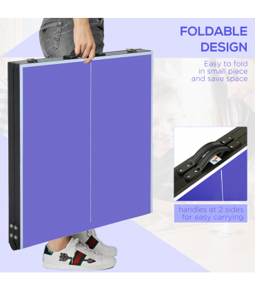 Folding Mini Table Tennis Portable Ping Pong Set Games Play Sport Net HOMCOM