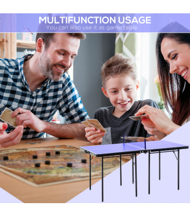 Folding Mini Table Tennis Portable Ping Pong Set Games Play Sport Net HOMCOM