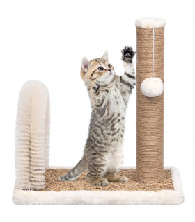 vidaXL Cat Tree with Arch Grooming Brush and Scratch Post