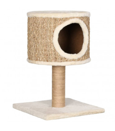 vidaXL Cat Tree with Condo and Scratching Post 52 cm Seagrass
