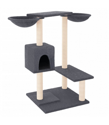 vidaXL Cat Tree with Scratching Posts Dark Grey 82 cm