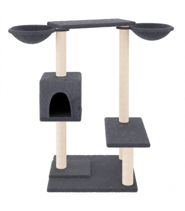 vidaXL Cat Tree with Scratching Posts Dark Grey 82 cm