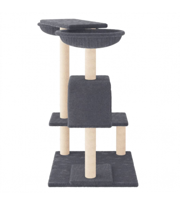 vidaXL Cat Tree with Scratching Posts Dark Grey 82 cm