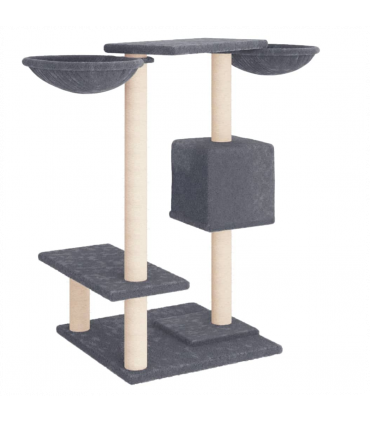 vidaXL Cat Tree with Scratching Posts Dark Grey 82 cm