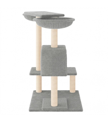 vidaXL Cat Tree with Scratching Posts Light Grey 82 cm