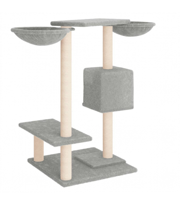 vidaXL Cat Tree with Scratching Posts Light Grey 82 cm