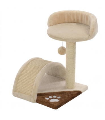 vidaXL Cat Tree with Sisal Scratching Post 40 cm Beige and Brown