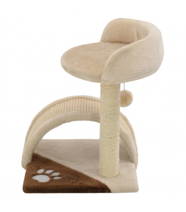 vidaXL Cat Tree with Sisal Scratching Post 40 cm Beige and Brown