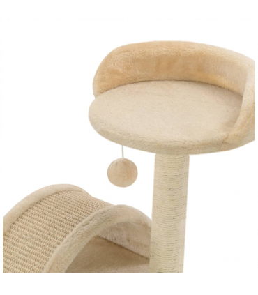 vidaXL Cat Tree with Sisal Scratching Post 40 cm Beige and Brown