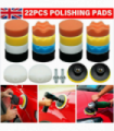 22 Car Polisher Gross Polishing Pads for Drill Sponge Buffer Waxing Buffing Kit