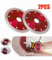 2x 115mm Diamond Cutting Discs 4.5" Angle Grinder Blade Tile Stone Concrete Tool