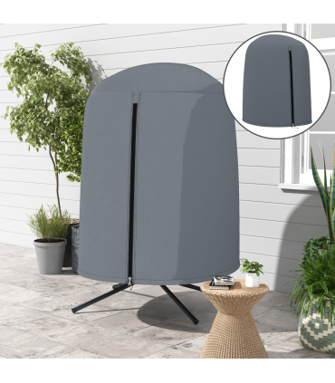 Outsunny Hanging Egg Chair Cover Garden Swing Chair Cover Waterproof, Grey