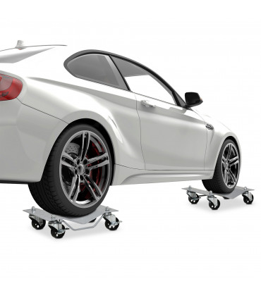 DURHAND 2PCS 680kg Car Wheel Dollies with Swivel Casters, Wheel Dolly, Grey