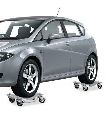 DURHAND 2PCS 680kg Car Wheel Dollies with Swivel Casters, Wheel Dolly, Grey