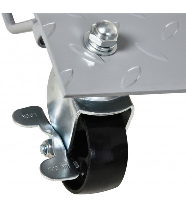 DURHAND 2PCS 680kg Car Wheel Dollies with Swivel Casters, Wheel Dolly, Grey