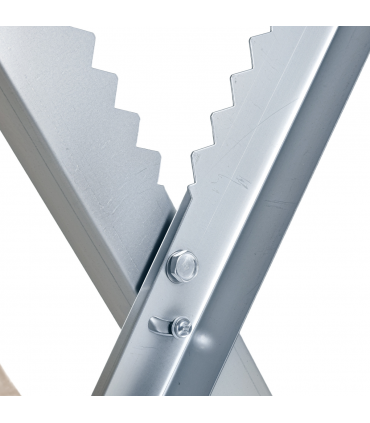 DURHAND Saw Horse Steel Support Heavy Duty Foldable Design Sawtooth, Silver