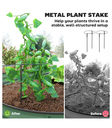 Garden Raised Planters Set - Durable Galvanised Steel for Outdoor Use