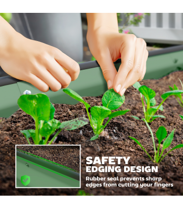 Garden Raised Planters Set - Durable Galvanised Steel for Outdoor Use