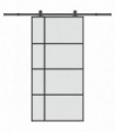 vidaXL Sliding Door with Hardware Set 102,5x205 cm ESG Glass&Aluminium