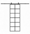 vidaXL Sliding Door with Hardware Set 76x205 cm ESG Glass&Aluminium