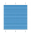 vidaXL Pleated Blind Blue 120x100 cm Fabric Width 119.4 cm Polyester