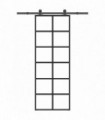 vidaXL Sliding Door with Hardware Set 76x205 cm ESG Glass&Aluminium