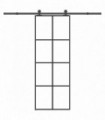 vidaXL Sliding Door with Hardware Set 76x205 cm ESG Glass&Aluminium