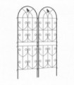 Outsunny Set of 2 Metal Garden Trellis, Outdoor Trellis Panels, 150 x 50cm