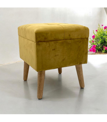 YELLOW WOODEN TRUNK
