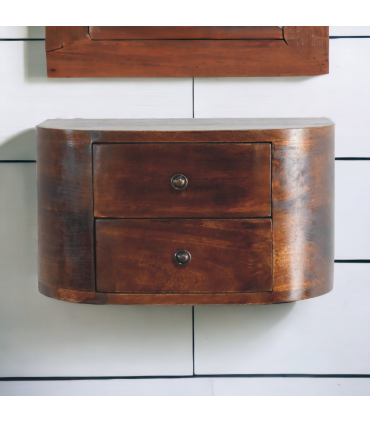 Artisan Furniture Solid Wood Lunar 2 Drawer Floating Bedside