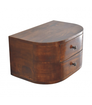 Artisan Furniture Solid Wood Lunar 2 Drawer Floating Bedside