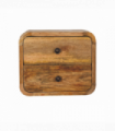 Artisan Furniture Solid Wood Mini Curve Oak-ish Floating Bedside