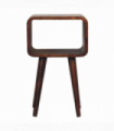 Artisan Furniture Solid Wood Mini Chestnut Curved Open Bedside