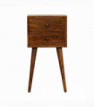 Artisan Furniture Solid Wood Mini 2 Drawer Chestnut Bedside