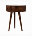 Artisan Furniture Solid Wood Chestnut Semi Circle Bedside