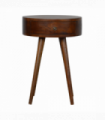Artisan Furniture Solid Wood Nordic Chestnut Circular Bedside